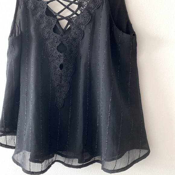 Astr The Label Lace Up Camisole in Black - Picture 7 of 9